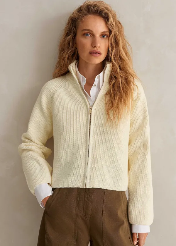 chunky_cotton_rib_zip_through_cardigan_4.webp ME+EM Chunky Cotton Rib Zip Through Cardigan | Women Cardigans