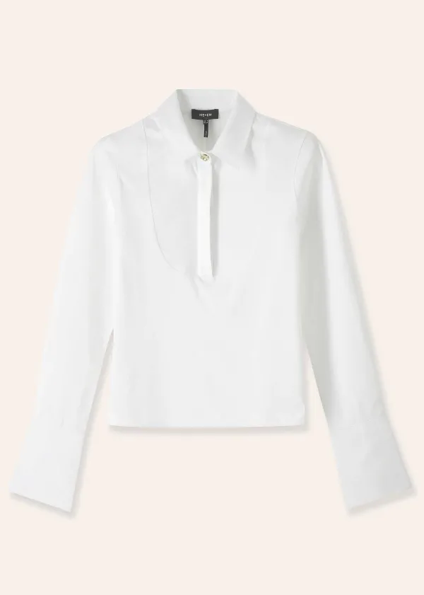 ME+EM Classic Bib Detail Layering Shirt | Women Shirts