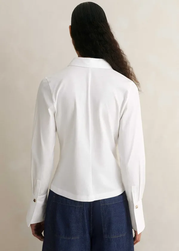 ME+EM Classic Bib Detail Layering Shirt | Women Shirts