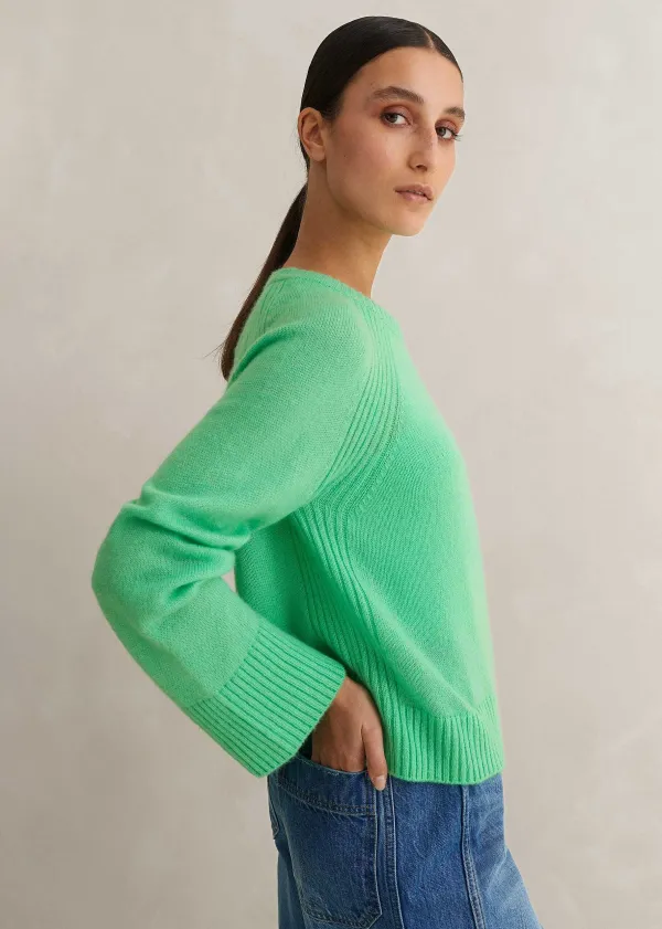 ME+EM Cloud-Soft Merino Cashmere Silk Cropped Box Jumper | Women Jumpers