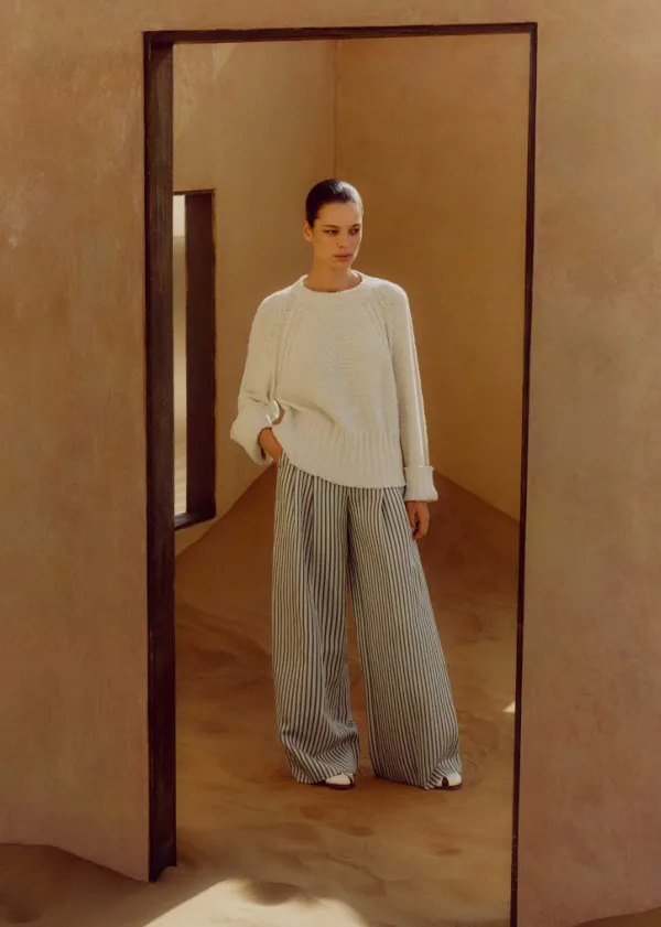 ME+EM Cotton Boucl Relaxed Jumper | Women Jumpers