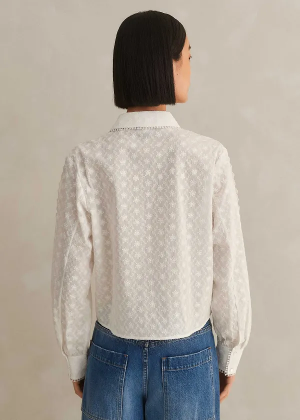 cotton_broderie_cropped_jacket_blouse_3.webp ME+EM Cotton Broderie Cropped Jacket Blouse | Women Blouses