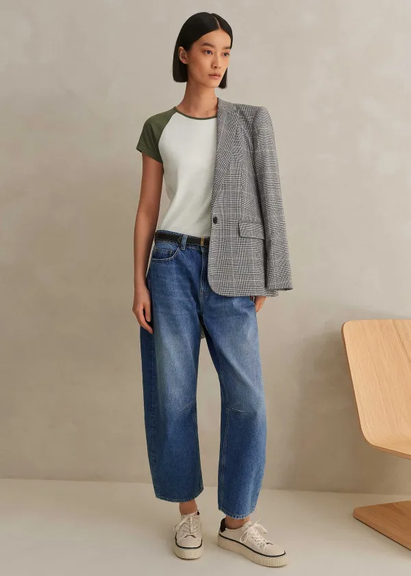 cotton_contrast_baseball_tee_4.webp ME+EM Cotton Contrast Baseball Tee | Women T-Shirts