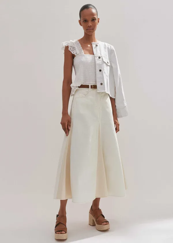 cotton_delicate_broderie_shirred_top_2.webp ME+EM Cotton Delicate Broderie Shirred Top | Women Vests And Camis