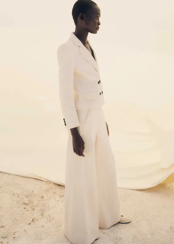 cotton_herringbone_fitted_short_blazer_2.webp ME+EM Cotton Herringbone Fitted Short Blazer | Women Blazers