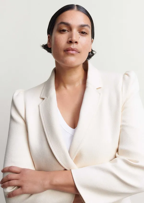 cotton_herringbone_fitted_short_blazer_4.webp ME+EM Cotton Herringbone Fitted Short Blazer | Women Blazers