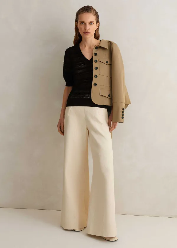 cotton_herringbone_wideleg_trouser_3.webp ME+EM Cotton Herringbone Wide-Leg Trouser | Women Wide-Leg Trousers