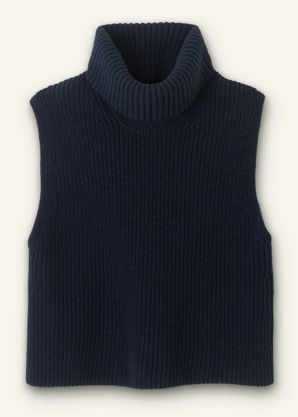 ME+EM Cotton Merino Rib Layering Vest + Snood | Women Vests
