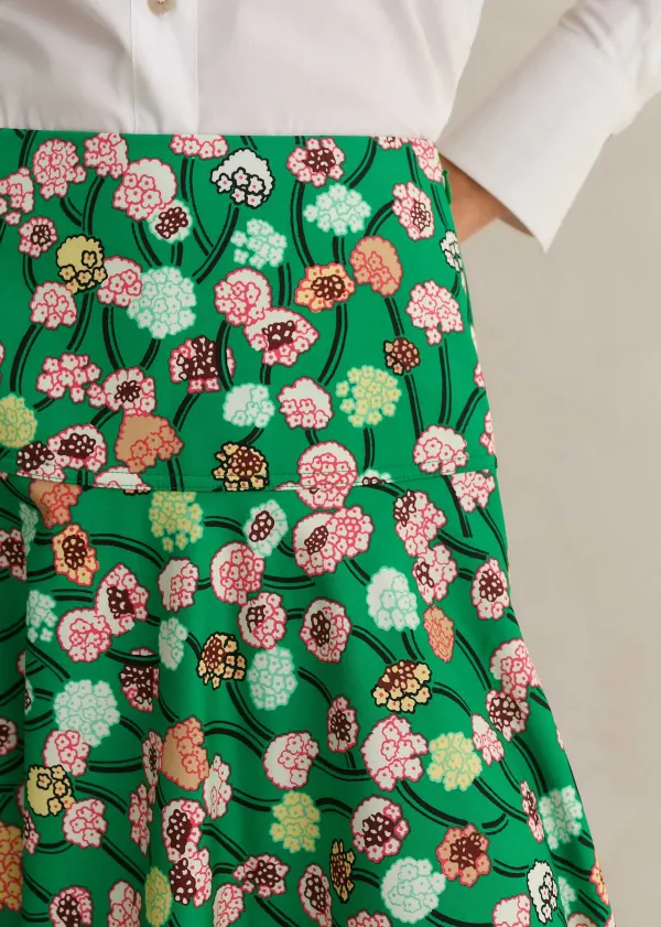 ME+EM Cotton Poplin Lantana Print Maxi Skirt | Women Skirts