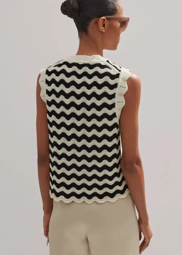 cotton_scallop_stripe_boxy_knit_vest_2.webp ME+EM Cotton Scallop Stripe Boxy Knit Vest | Women Vests