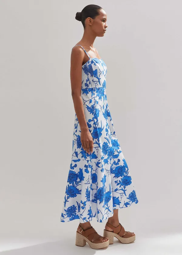 cotton_scribbled_flower_print_maxi_dress_4.webp ME+EM Cotton Scribbled Flower Print Maxi Dress | Women Maxi Dresses