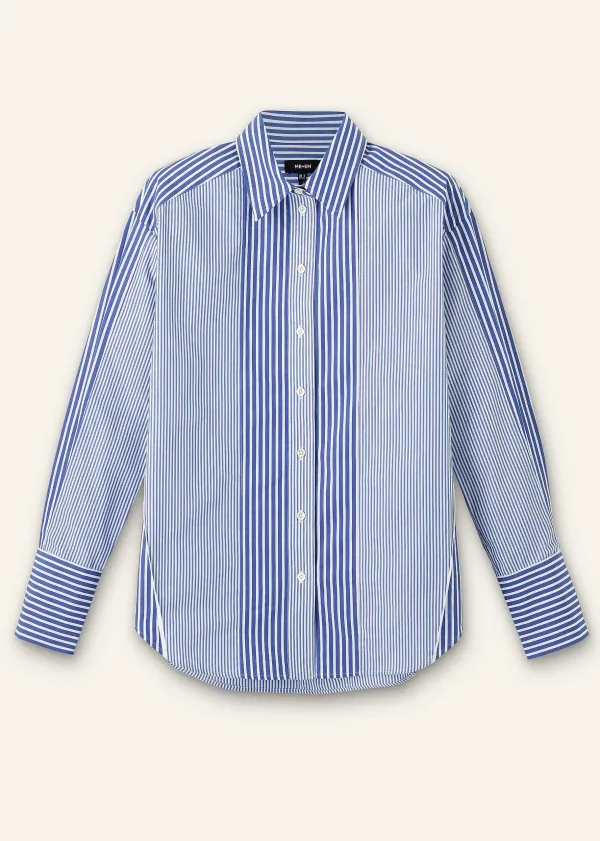 ME+EM Cotton Stripe Oversized Shirt | Women Shirts