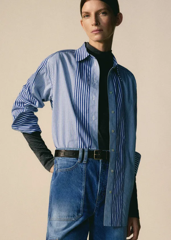 cotton_stripe_oversized_shirt_2.webp ME+EM Cotton Stripe Oversized Shirt | Women Shirts