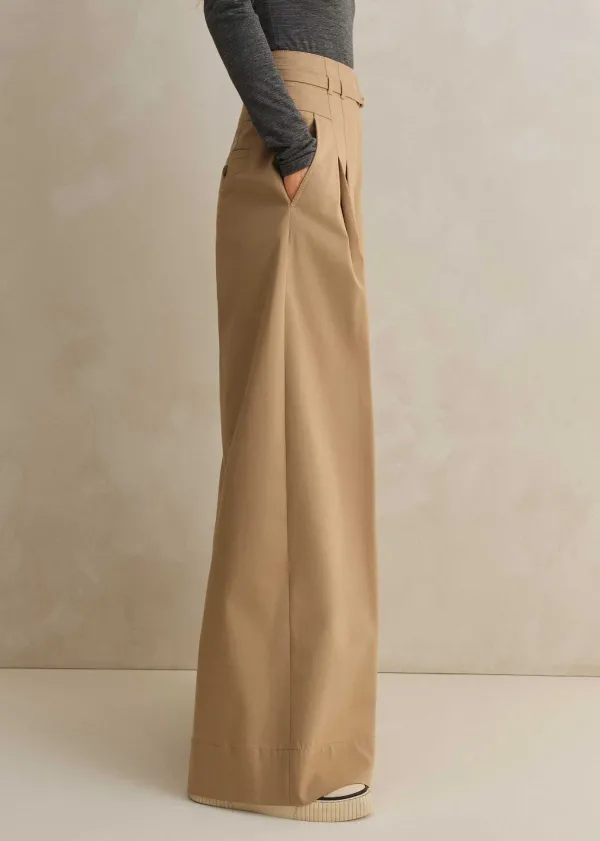 cotton_super_highwaisted_trouser__belt_2.webp ME+EM Cotton Super High-Waisted Trouser + Belt | Women Wide-Leg Trousers