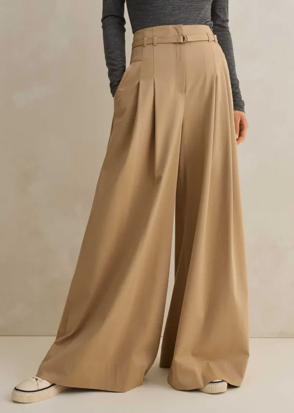 cotton_super_highwaisted_trouser__belt_5.webp ME+EM Cotton Super High-Waisted Trouser + Belt | Women Wide-Leg Trousers