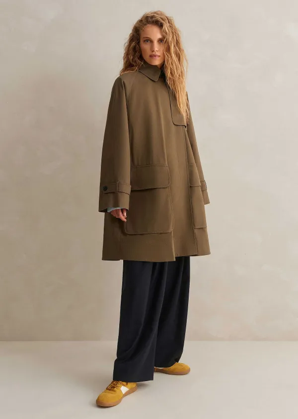 ME+EM Cotton Swing Mac | Women Coats