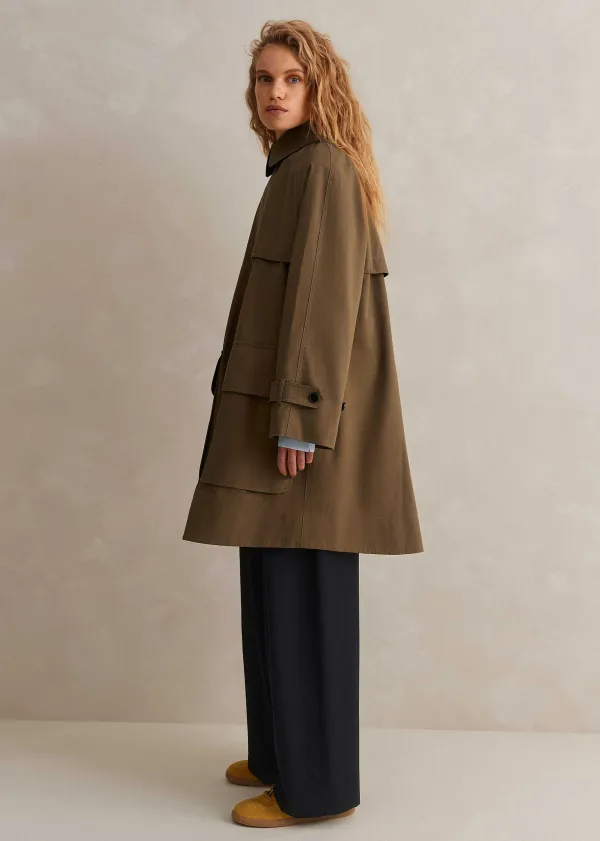 ME+EM Cotton Swing Mac | Women Coats