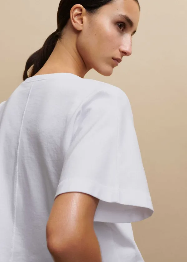 cotton_vneck_oversized_crop_tee_3.webp ME+EM Cotton V-Neck Oversized Crop Tee | Women T-Shirts