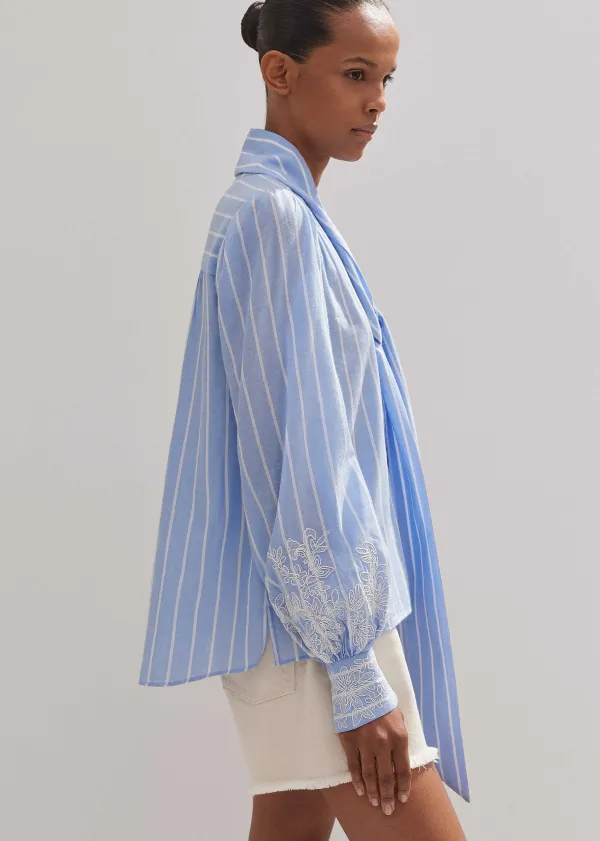 cotton_voile_lace_embroidered_top__tie_5.webp ME+EM Cotton Voile Lace Embroidered Top + Tie | Women Blouses