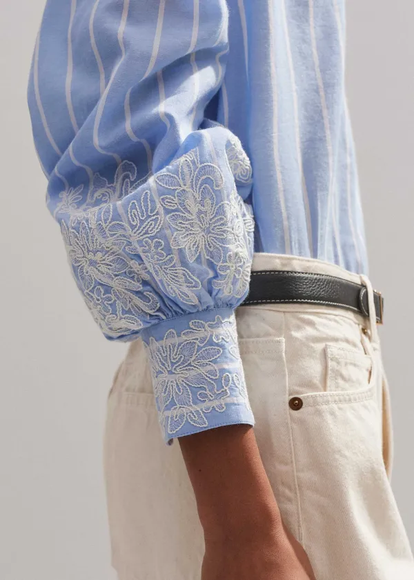 cotton_voile_lace_embroidered_top__tie_7.webp ME+EM Cotton Voile Lace Embroidered Top + Tie | Women Blouses