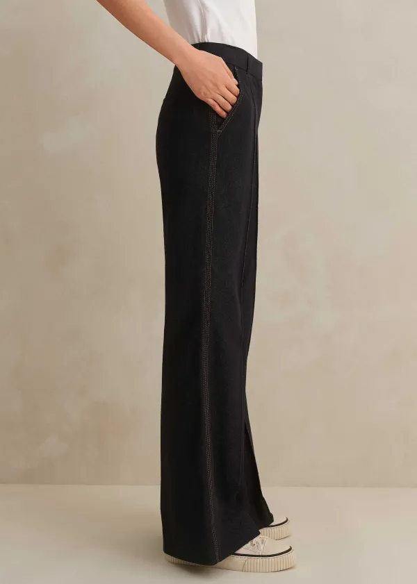 cottonblend_denim_kick_flare_trouser_2.webp ME+EM Cotton-Blend Denim Kick Flare Trouser | Women Jeans