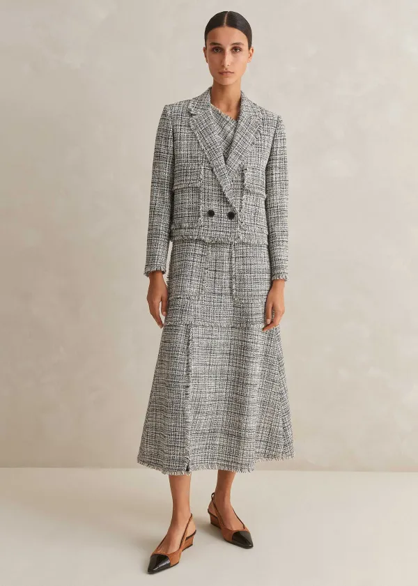 ME+EM Cotton-Blend Fringe Trim Midi Dress Co-Ord | Women Suits And Co-Ords