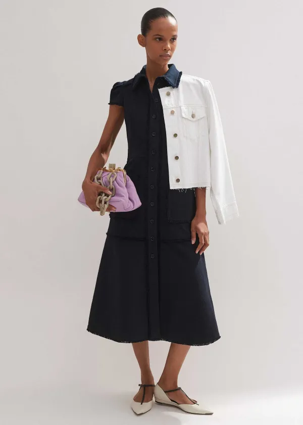 ME+EM Cotton-Blend Fringed Midi Dress | Women Midi Dresses