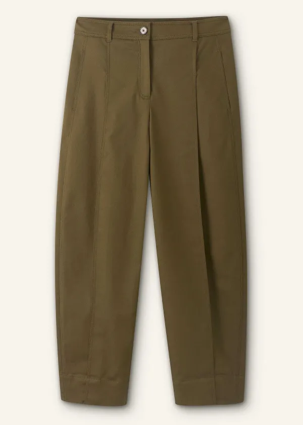 cottonblend_tapered_pleat_trouser_2.webp ME+EM Cotton-Blend Tapered Pleat Trouser | Women Tapered Trousers
