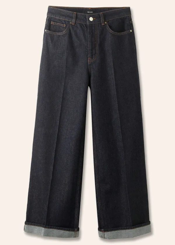 crease_front_turn_up_wideleg_jean_4.webp ME+EM Crease Front Turn Up Wide-Leg Jean | Women Wide-Leg Trousers