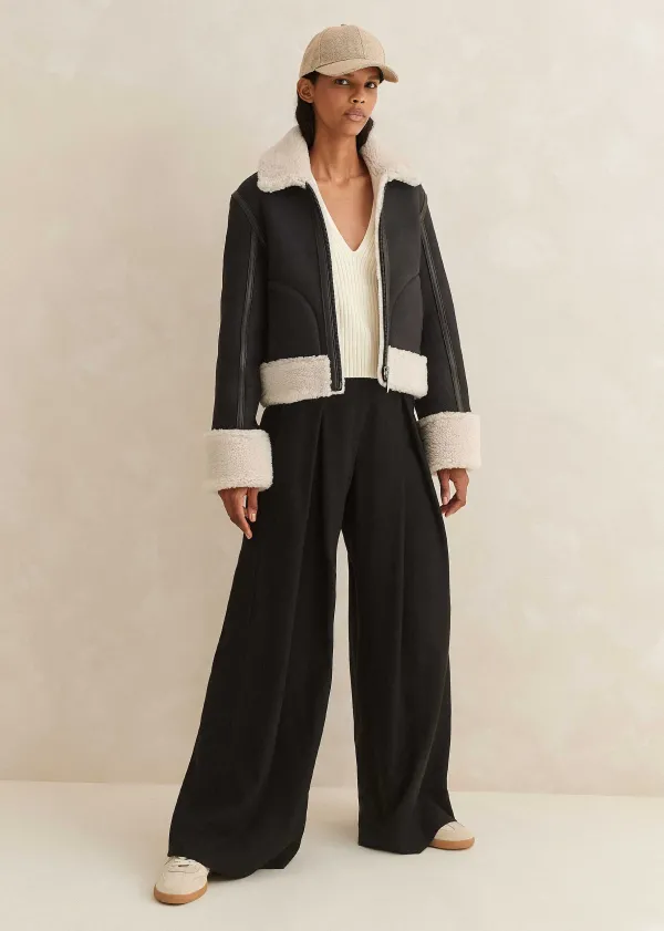 ME+EM Crop Aviator Jacket | Women Crop Jackets