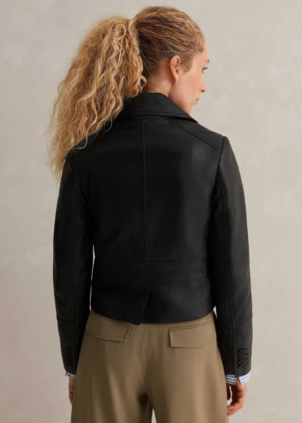 cropped_leather_military_jacket_3.webp ME+EM Cropped Leather Military Jacket | Women Crop Jackets