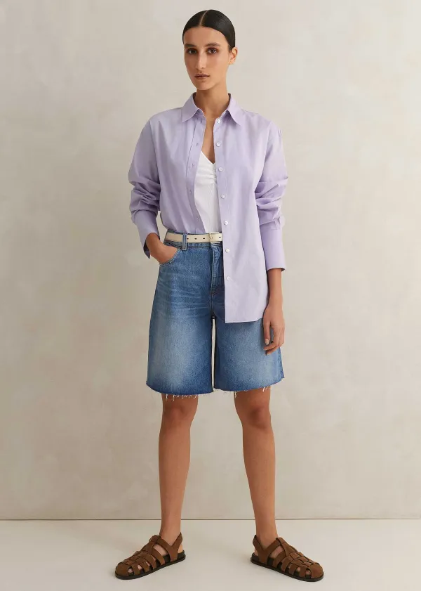 ME+EM Denim High-Rise Bermuda Short | Women Shorts