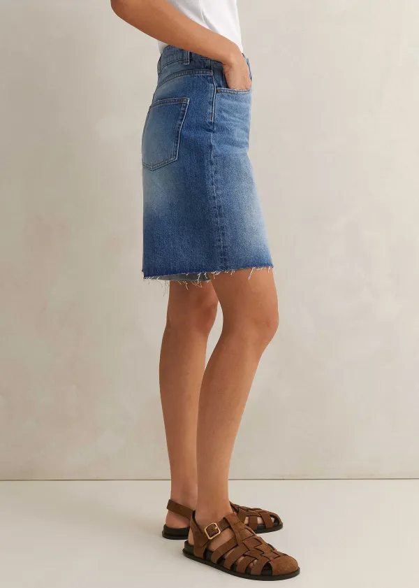 ME+EM Denim High-Rise Bermuda Short | Women Shorts