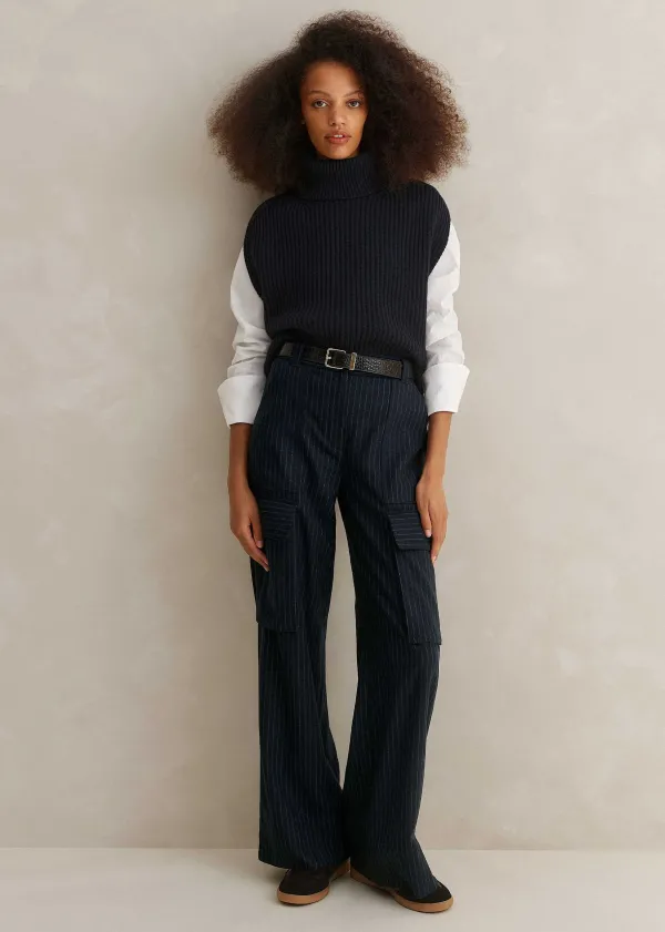 ME+EM Feature Button Crew Neck Layering Shirt | Women Shirts