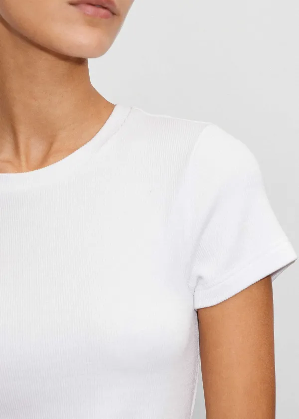 ME+EM Fitted Rib Tee | Women Beach & Summer Tops