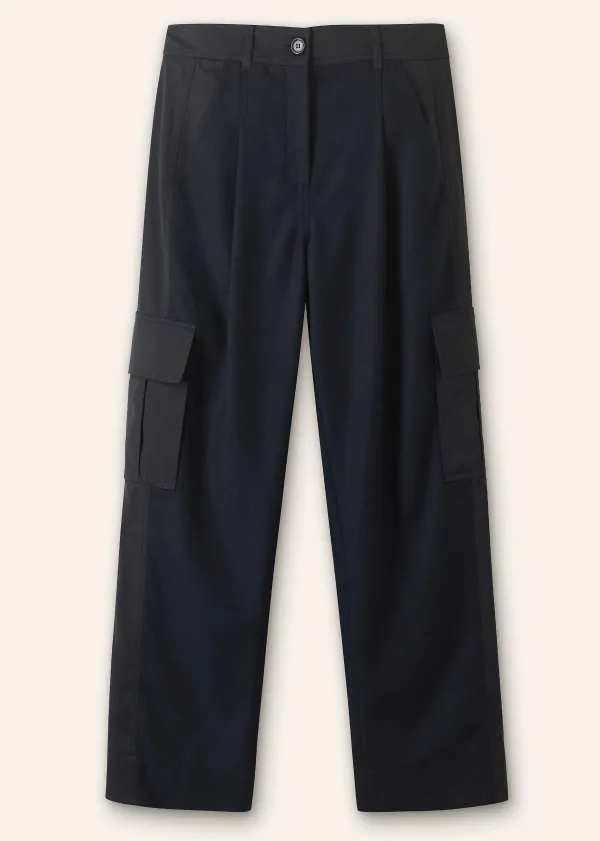 ME+EM Flannel Mix Tapered Cargo Trouser | Women Cargo Trousers