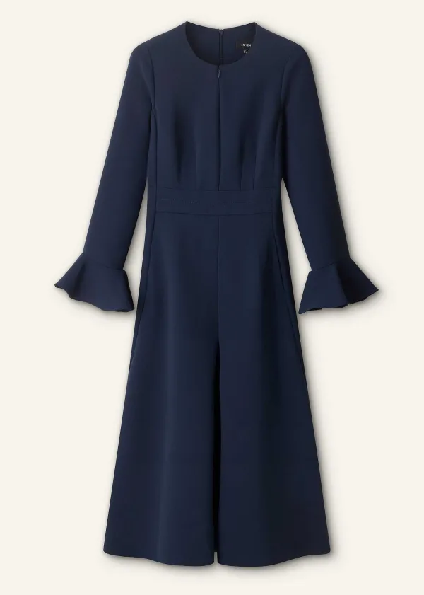 ME+EM Fluid Crepe Elegant Midi Dress | Women Midi Dresses