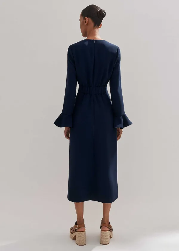 fluid_crepe_elegant_midi_dress_3.webp ME+EM Fluid Crepe Elegant Midi Dress | Women Midi Dresses