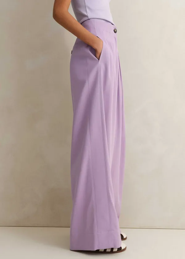 ME+EM Fluid Micro Pleat Wide-Leg Trouser | Women Wide-Leg Trousers