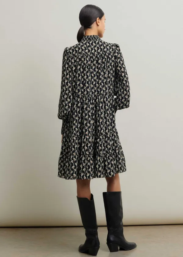 ginko_leaf_print_short_swing_dress__belt_6.webp ME+EM Ginko Leaf Print Short Swing Dress + Belt | Women Short Dresses