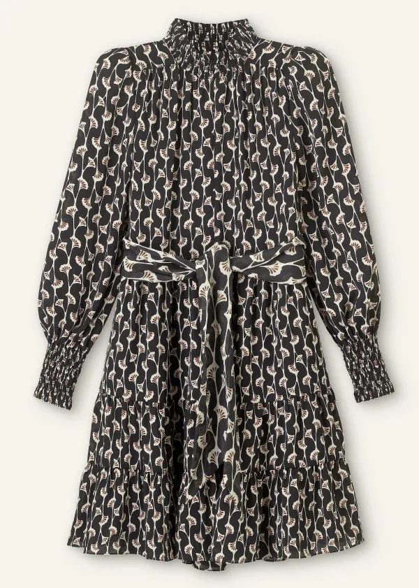 ginko_leaf_print_short_swing_dress__belt_9.webp ME+EM Ginko Leaf Print Short Swing Dress + Belt | Women Short Dresses