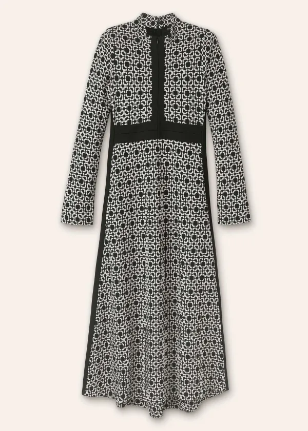 ME+EM Graphic Jacquard Ponte Maxi Dress | Women Maxi Dresses