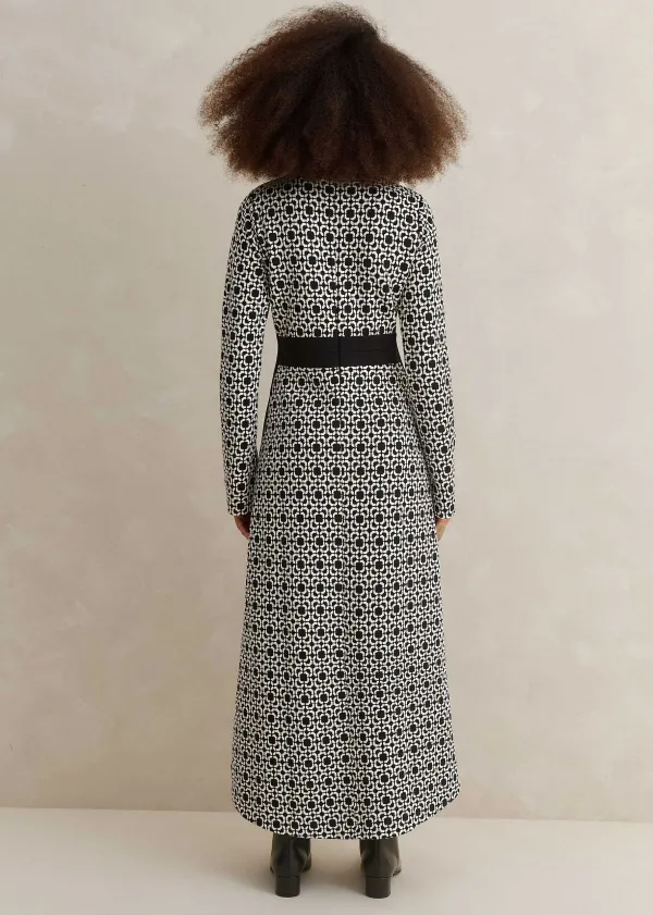 graphic_jacquard_ponte_maxi_dress_4.webp ME+EM Graphic Jacquard Ponte Maxi Dress | Women Maxi Dresses