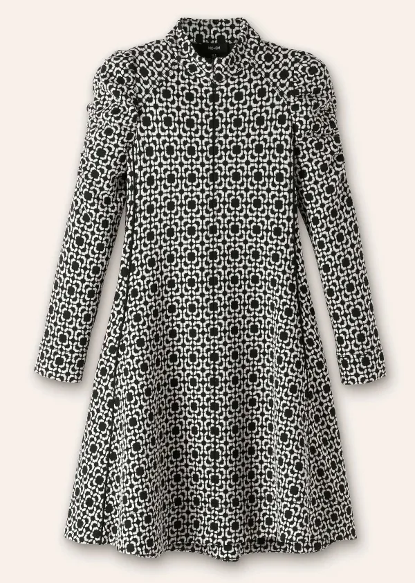 ME+EM Graphic Jacquard Ponte Swing Dress | Women Short Dresses