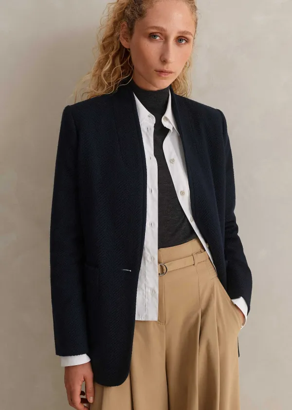 herringbone_deconstructed_cardigan_blazer_4.webp ME+EM Herringbone Deconstructed Cardigan Blazer | Women Blazers