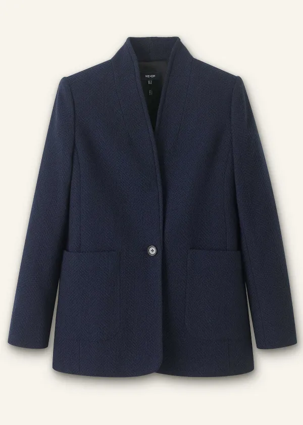 herringbone_deconstructed_cardigan_blazer_5.webp ME+EM Herringbone Deconstructed Cardigan Blazer | Women Blazers