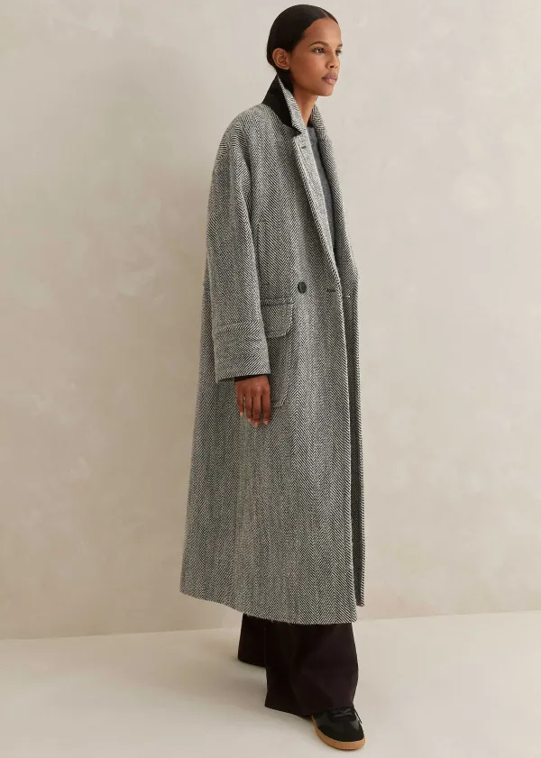 ME+EM Herringbone Town-To-Country Coat | Women Coats