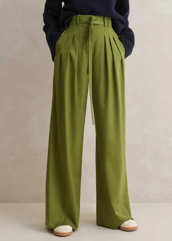 highwaisted_multi_pleat_trouser__belt_3.webp ME+EM High-Waisted Multi Pleat Trouser + Belt | Women Wide-Leg Trousers
