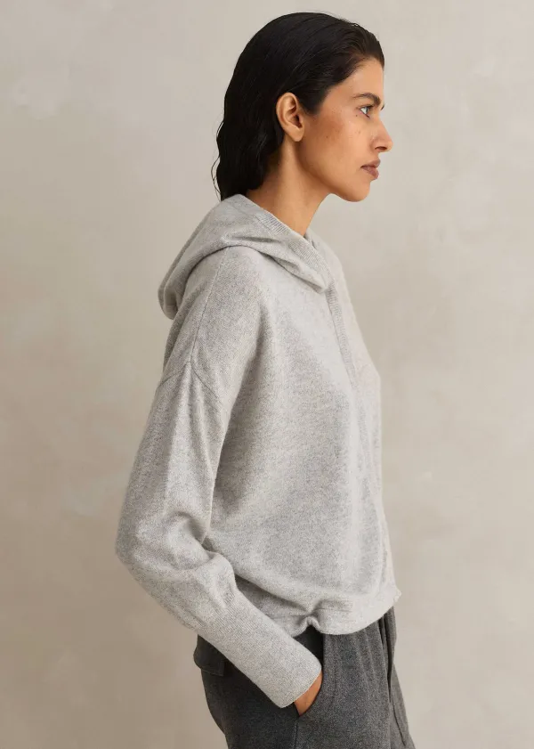 ME+EM Icon Cashmere Crop Box Hoody | Women Cashmere