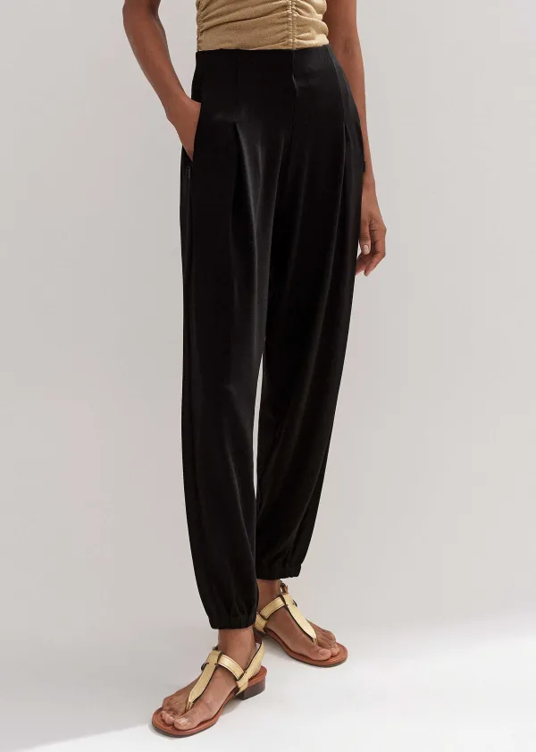 ME+EM Interlock Pleated Jogger | Women Joggers